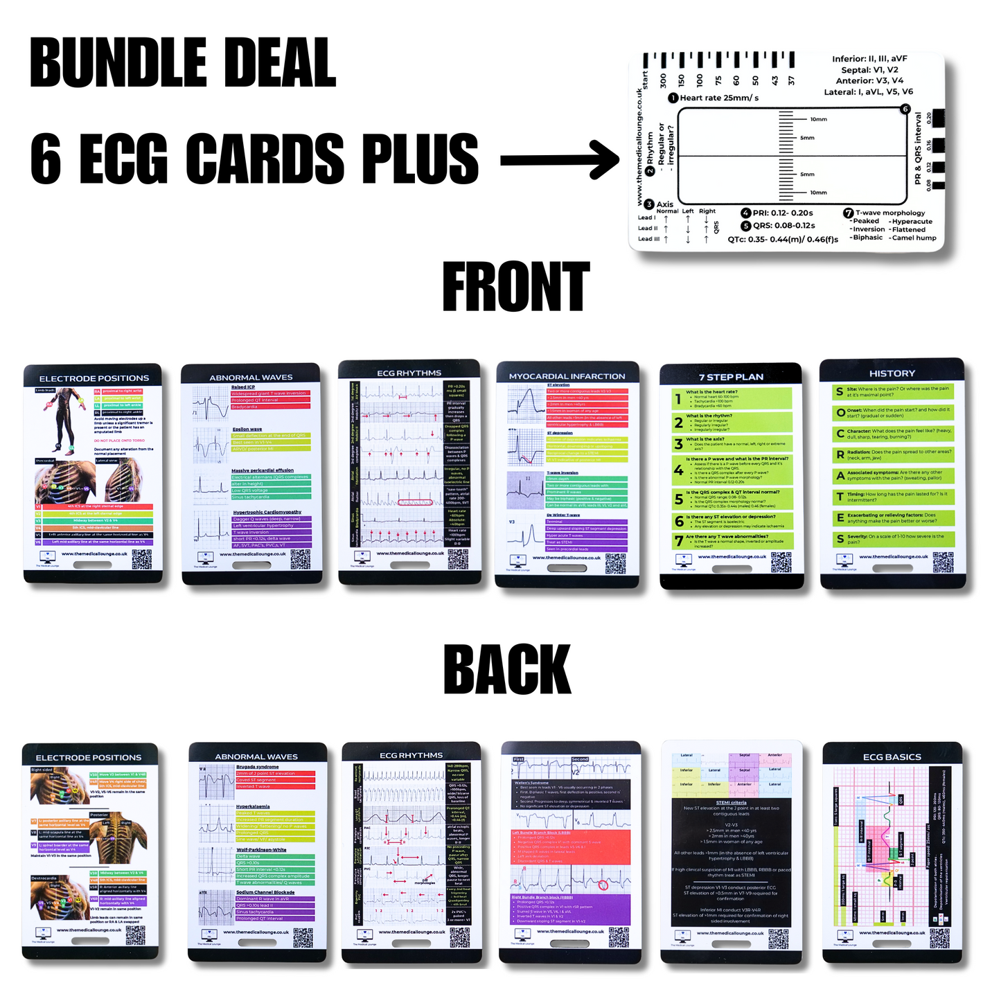 ECG ruler with Free access to ECG foundations course