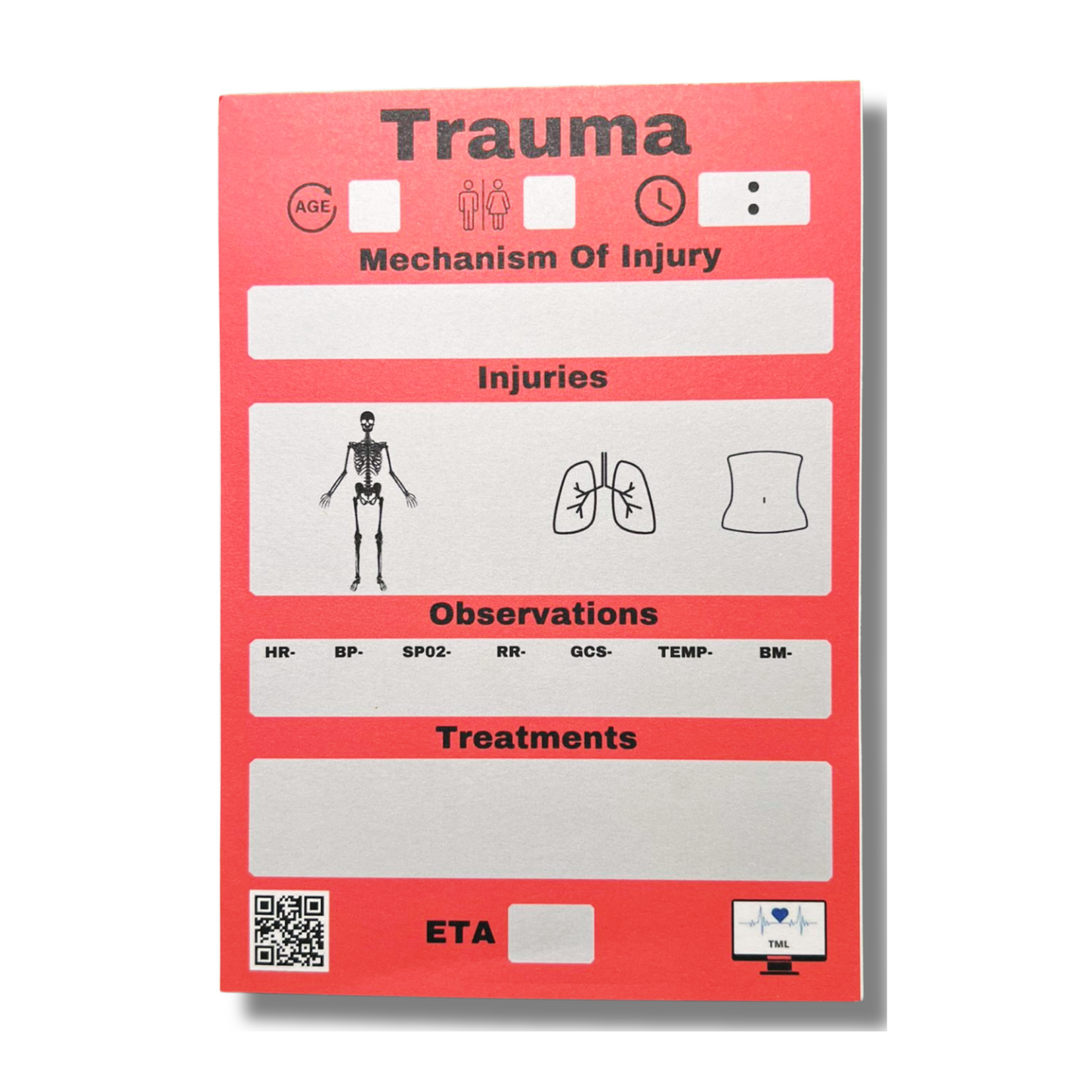 Medical, Trauma, Resuscitation Notepads