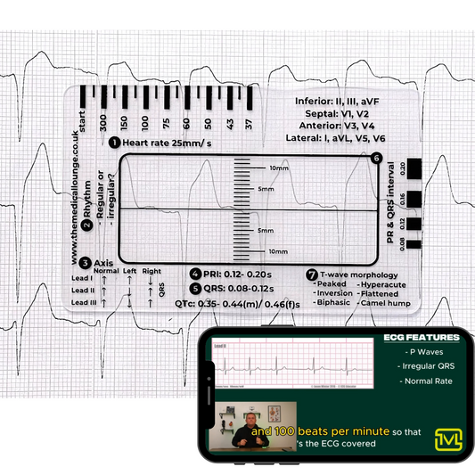 ECG ruler with Free access to ECG foundations course