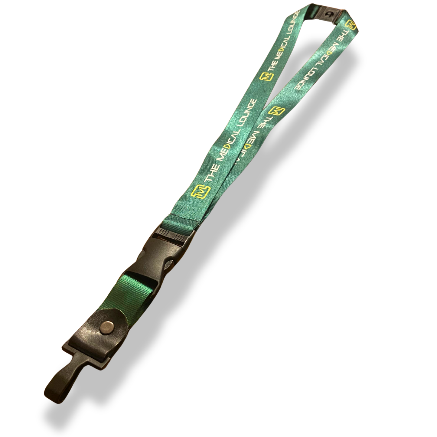 Dark Green Branded Lanyard – Polyester ID Badge Holder, Keychain Strap, Breakaway Safety Clip, Work & Study Accessory