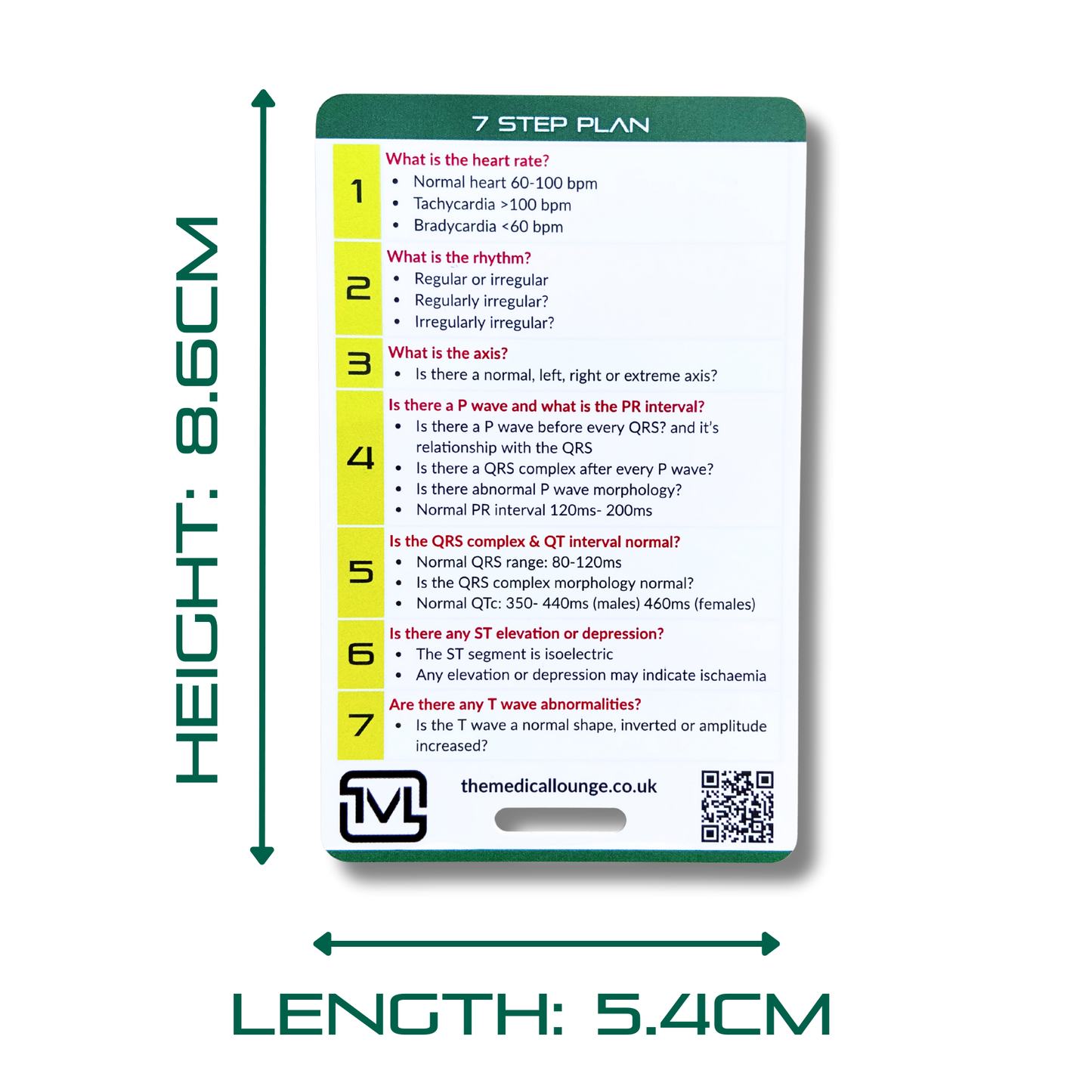 ECG 7-Step Plan – Interpretation Reference Card