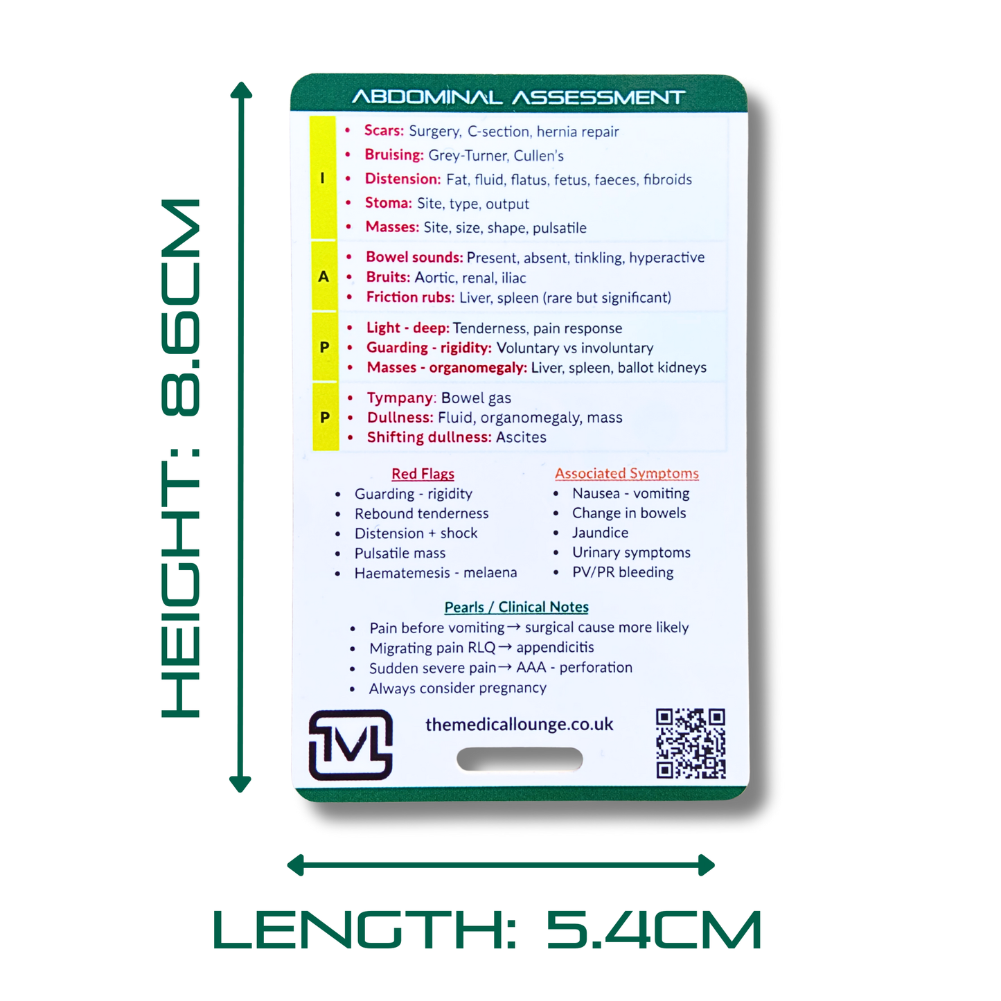 Abdominal Assessment – Clinical Examination Reference Card