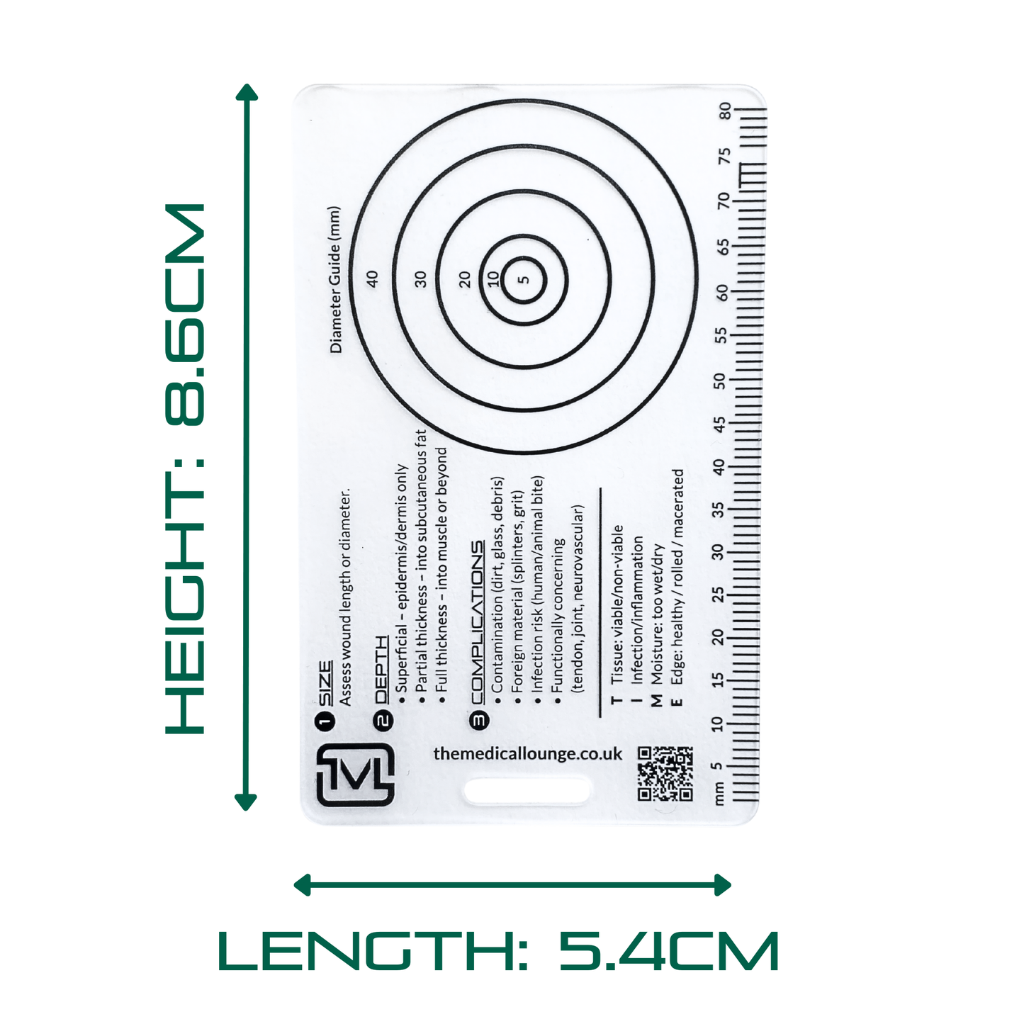 Transparent Wound Assessment Tool – SIZE, DEPTH, TIME Framework Reference Card