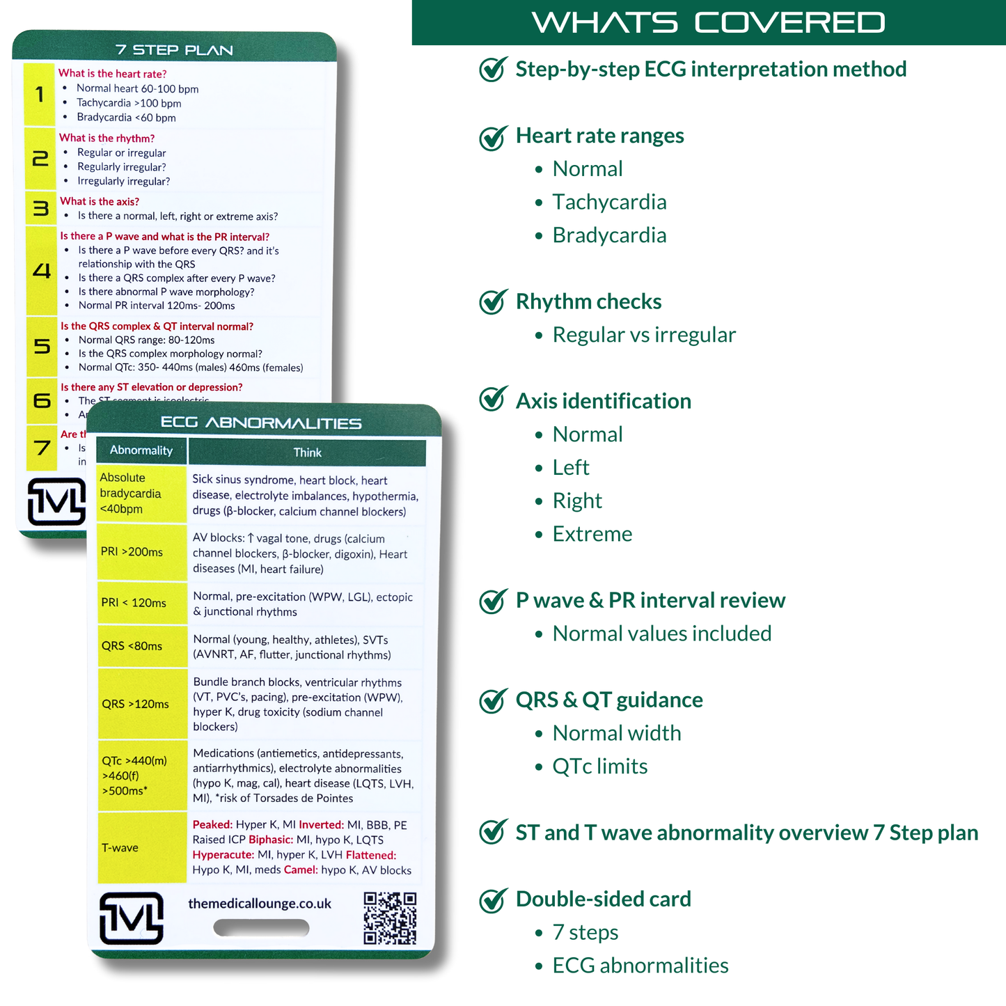 ECG 7-Step Plan – Interpretation Reference Card