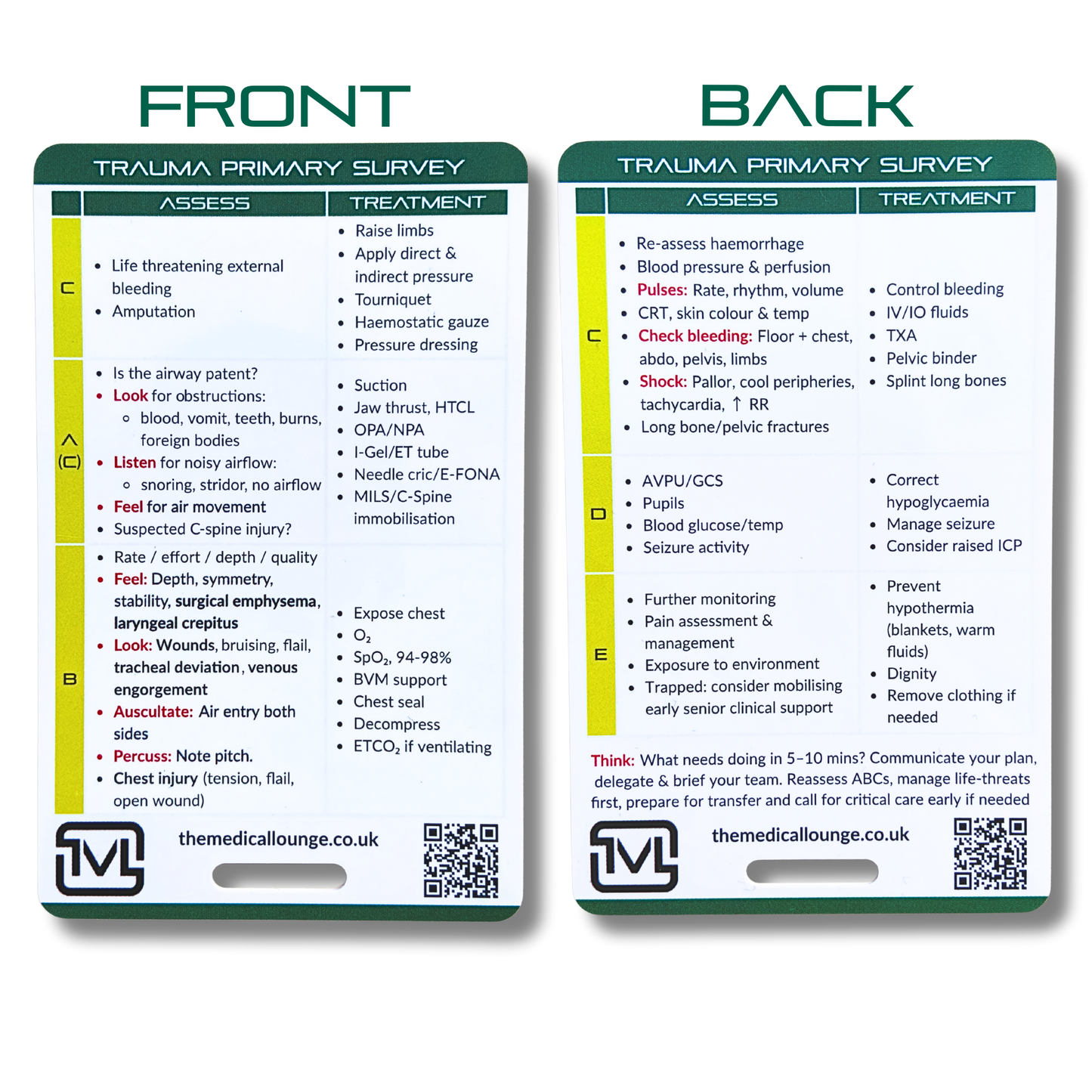 Ultimate Patient Assessment 6 Card Bundle – Paramedic & Student Reference Set for Respiratory, Primary Survey, Medical, Cardiovascular, Abdominal & Cranial Nerve Revision