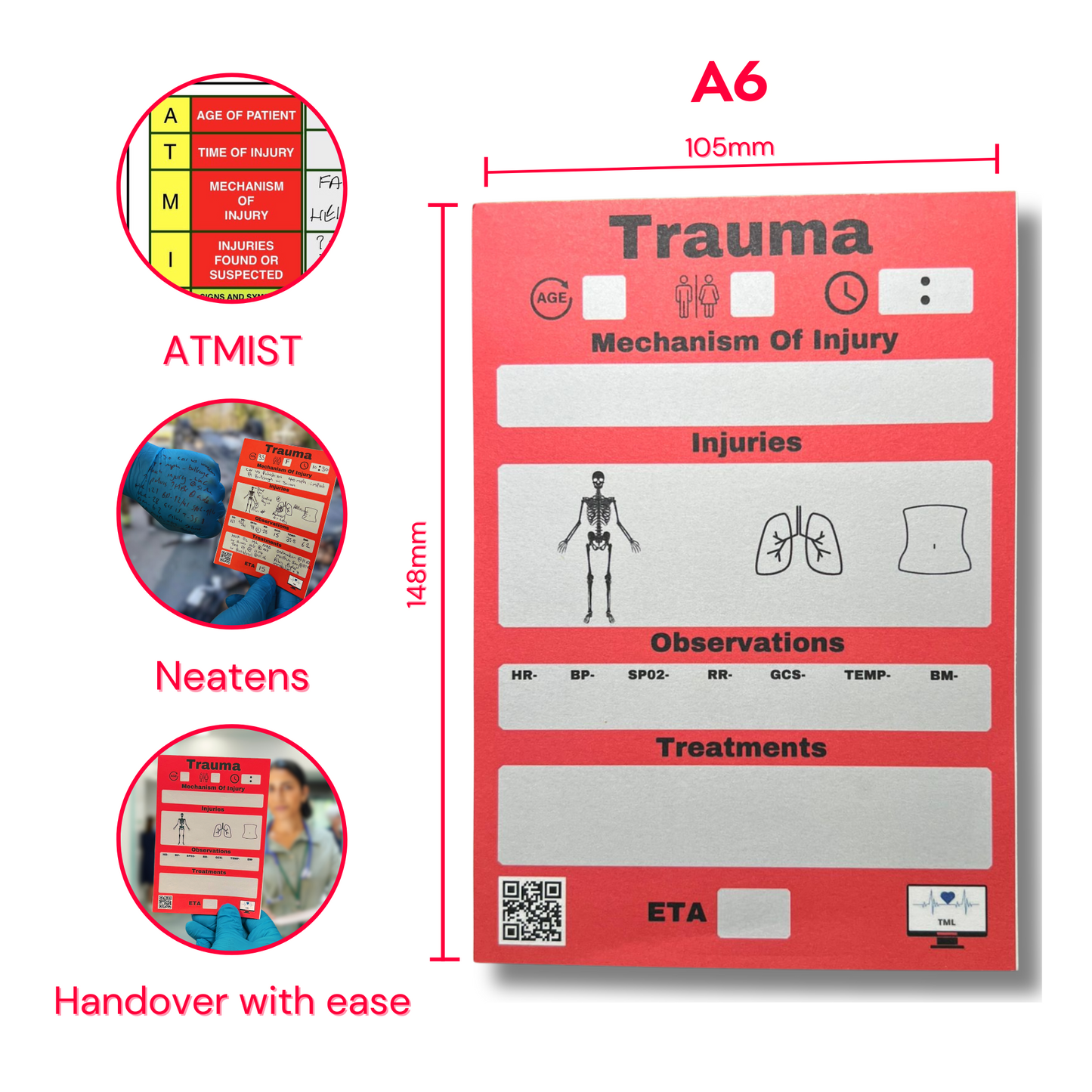 Medical, Trauma, Resuscitation Notepads