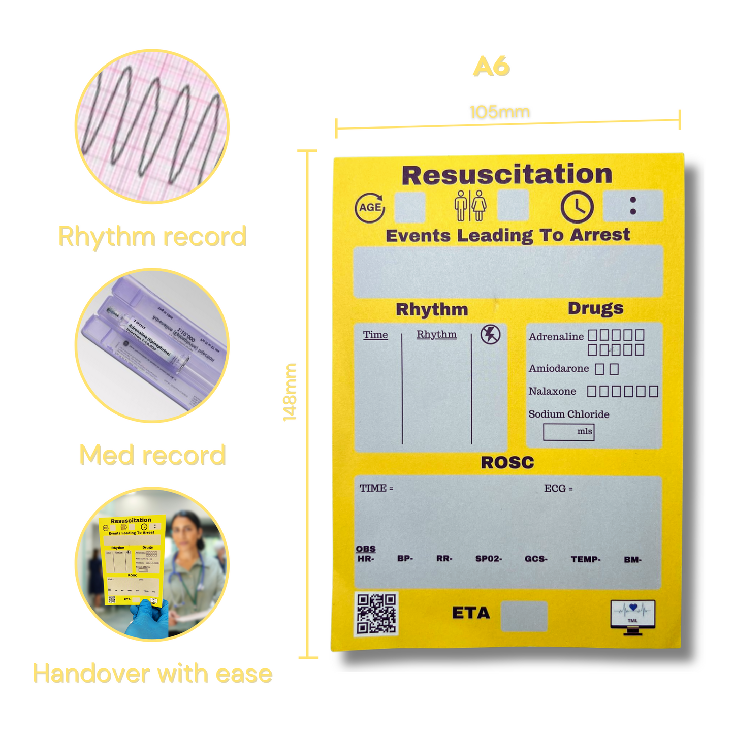 Medical, Trauma, Resuscitation Notepads