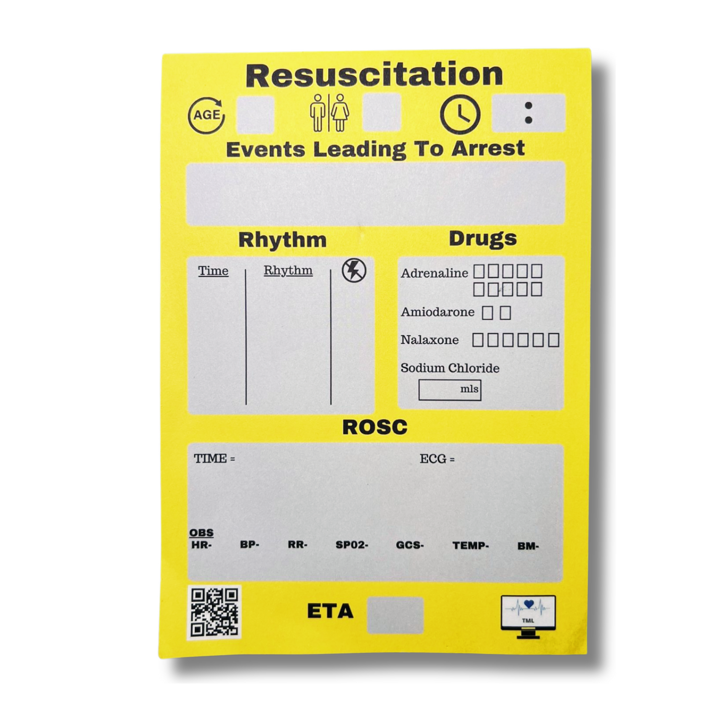 Medical, Trauma, Resuscitation Notepads