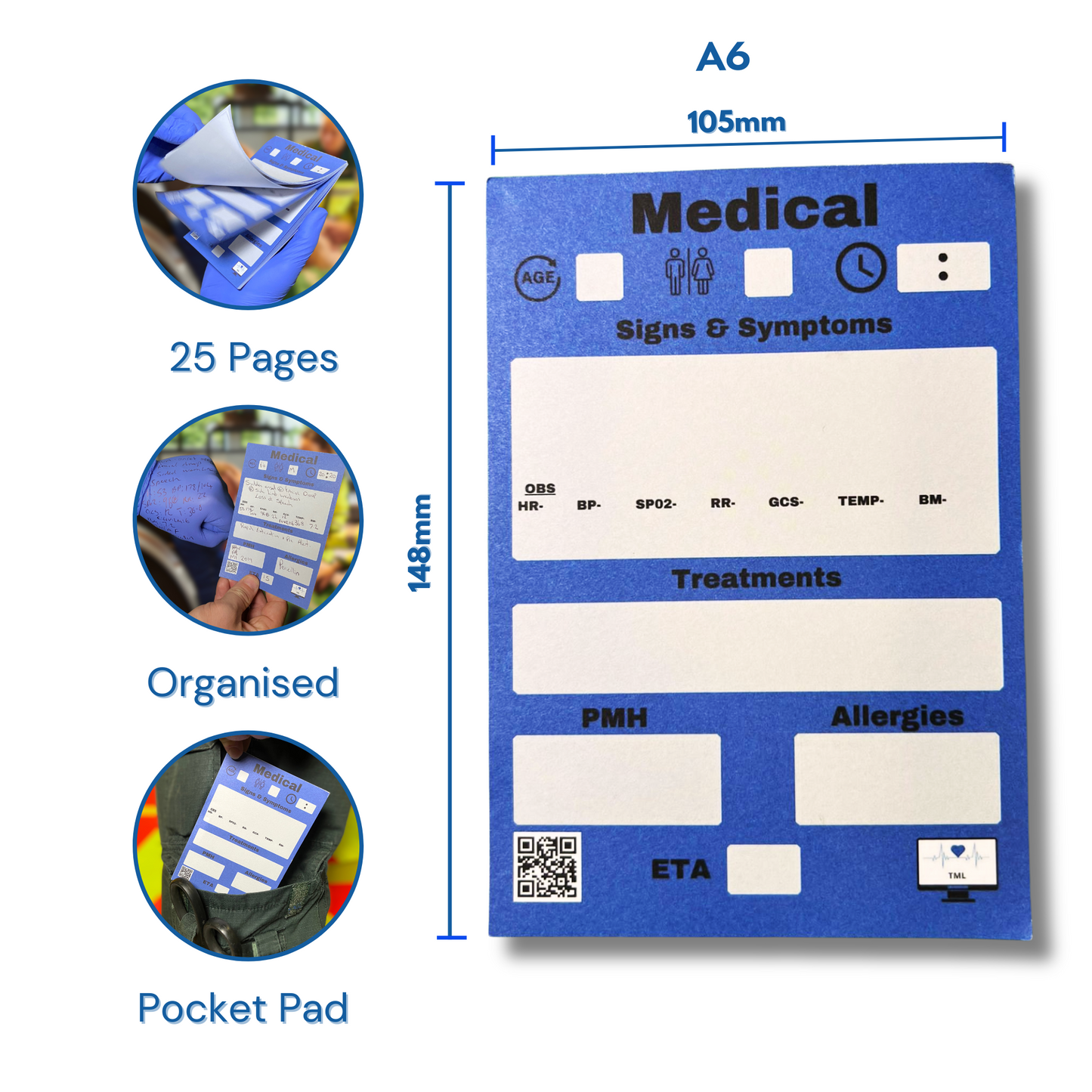 Medical, Trauma, Resuscitation Notepads
